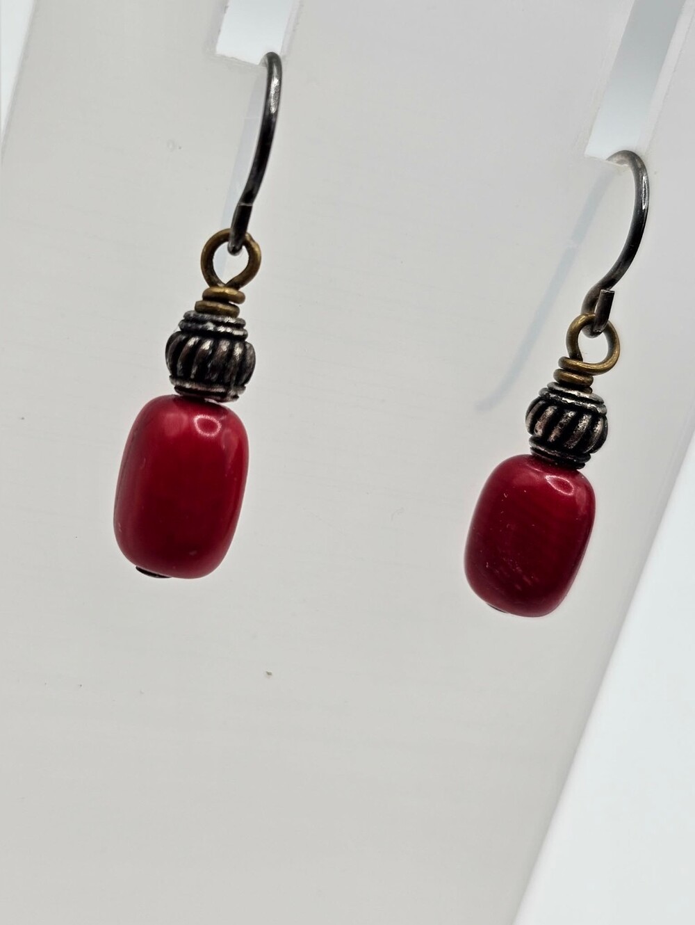 Red Jasper Stone Drop Earrings